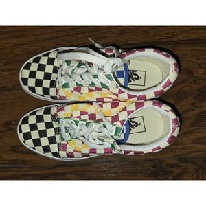 Vans Checkered Glitter Sneakers Kids. Women's Sz 5.5 - Bold, Retro